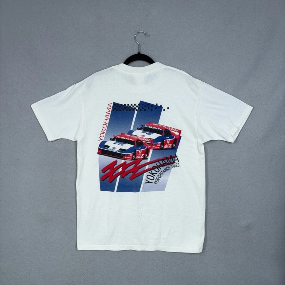 Vintage Yokohama Shirt Mens Large Single Stitch Race Car Tires K Products 90s